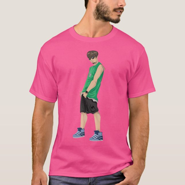T-shirt Les garçons jouent à l'équipe de basket-ball (Devant)