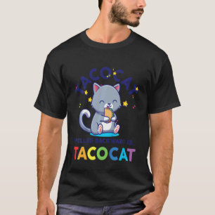 T-shirt Les garçons Kids Taco Cat écrit à l'envers est Tac
