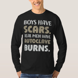 T-shirt Les garçons ont des cicatrices Les vrais hommes on