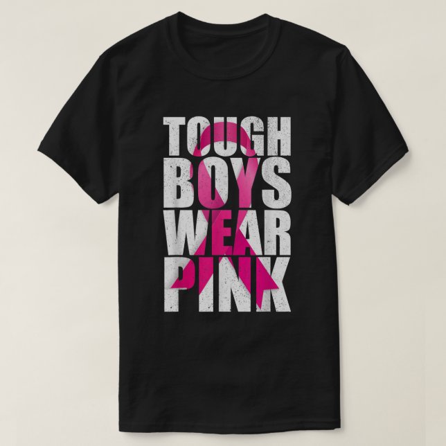 T-shirt Les garçons robustes Portent Pink Cool Rose Cancer (Design devant)