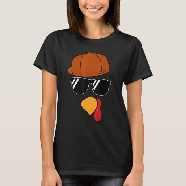 T-shirt Les Garçons Turquie Face Thanksgiving Trucker Hat  (Devant)