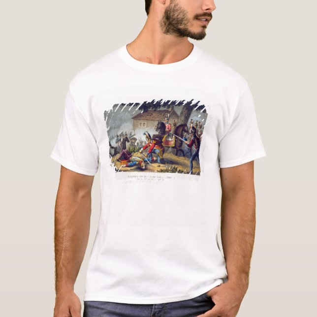 T-shirt Les gardes de cheval à la bataille de waterloo, (Devant)