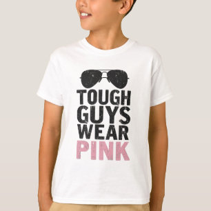 T-shirt Les Gars Durs Portent Rose Drôle Amateurs De Coule