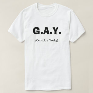 T-shirt Les Gay Club Les Filles Sont Yucky Drôle LGBT Quee