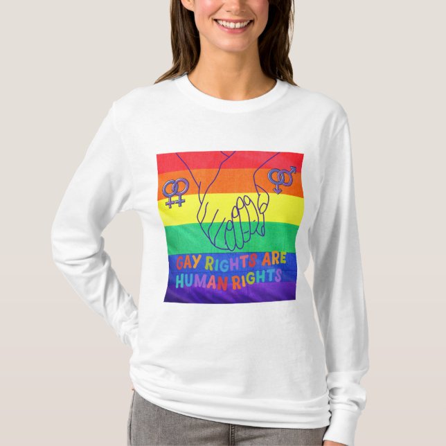 T-shirt Les gays ont des droits (Devant)