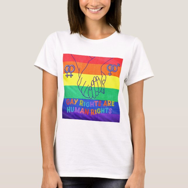 T-shirt Les gays ont des droits (Devant)