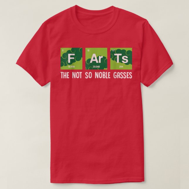 T-shirt Les Gaz Pas Si Nobles Fart Chimie Drôle Scien (Design devant)