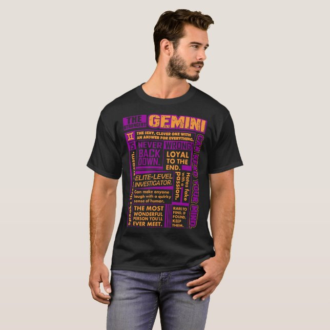 T-shirt Les Gémeaux les plus forts loyaux peuvent lire (Devant entier)