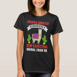 T-shirt Les gens Alpaga devraient sérieusement cesser d'at