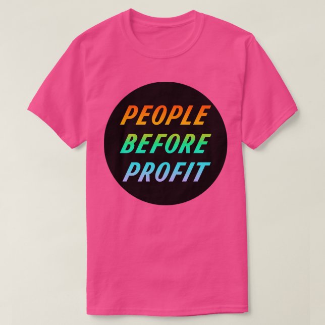 T-shirt Les gens avant le profit6 (Design devant)