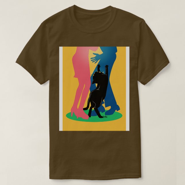 T-shirt Les gens et le chat (Design devant)