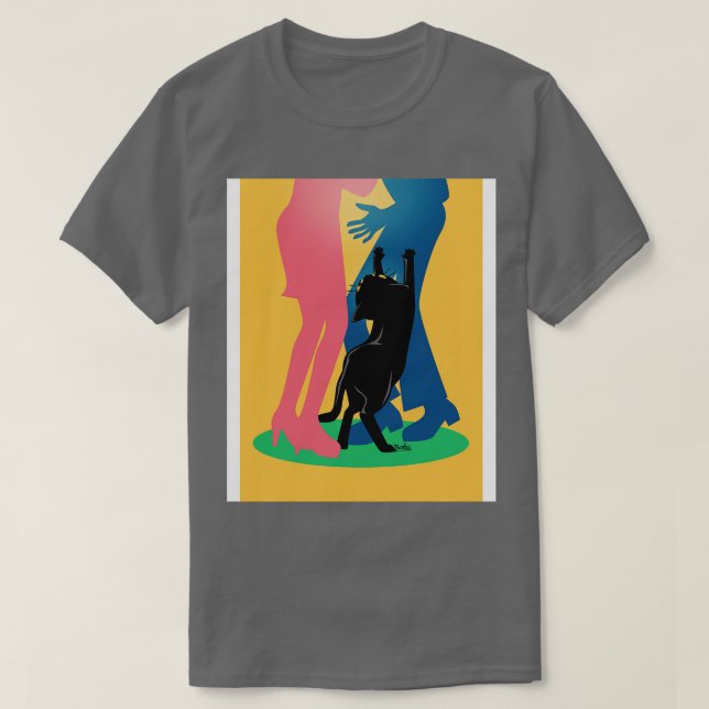T-shirt Les gens et le chat (Design devant)