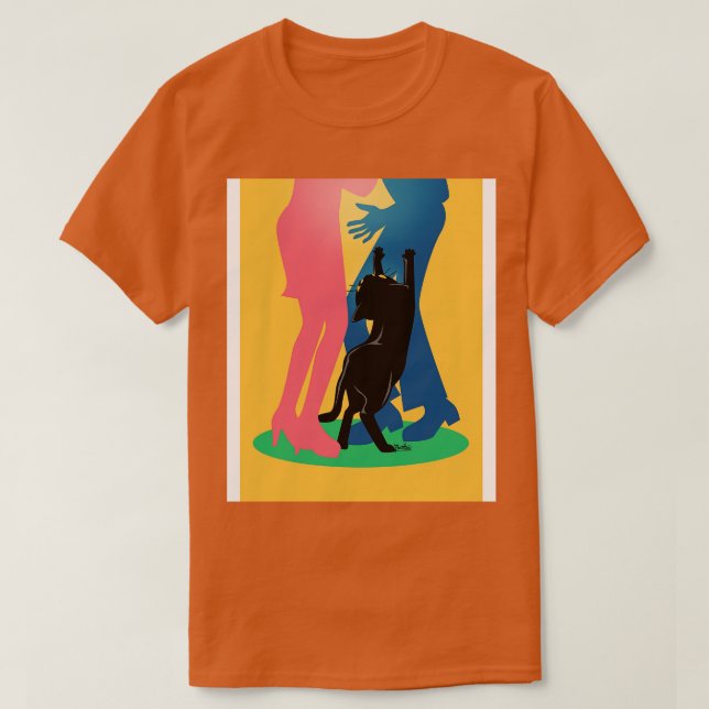 T-shirt Les gens et le chat (Design devant)
