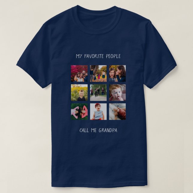 T-shirt Les gens favoris appellent grand-père Fête des pèr (Design devant)