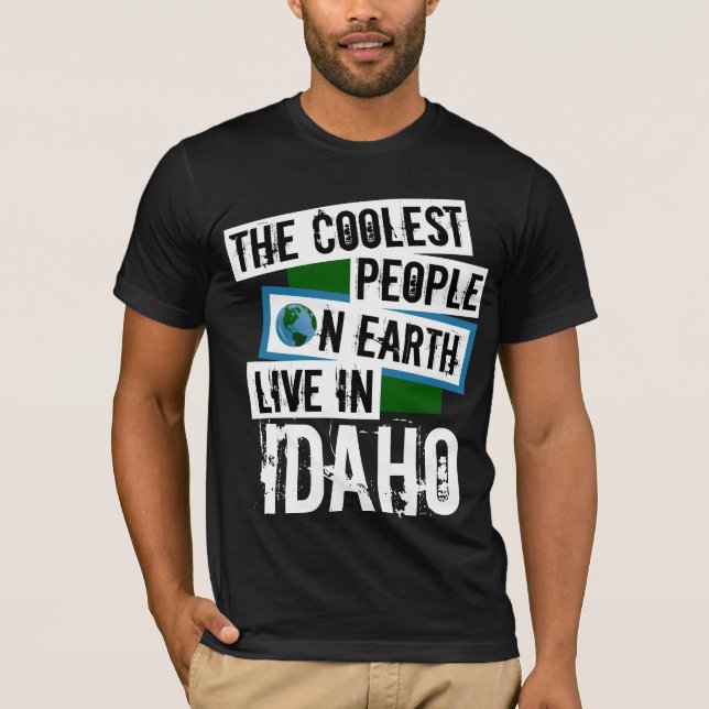 T-shirt Les gens les plus froids de la planète vivent à Id (Devant)