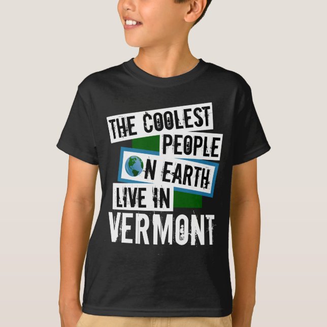 T-shirt Les gens les plus froids du monde vivent au Vermon (Devant)