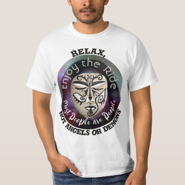 T-shirt Les gens ne sont que des gens bizarre Masque (Devant)