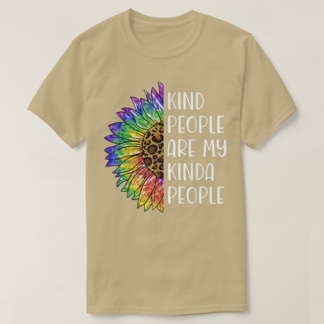 T-shirt Les gens sont mes gens kinda les gens Hippie Tie D (Design devant)