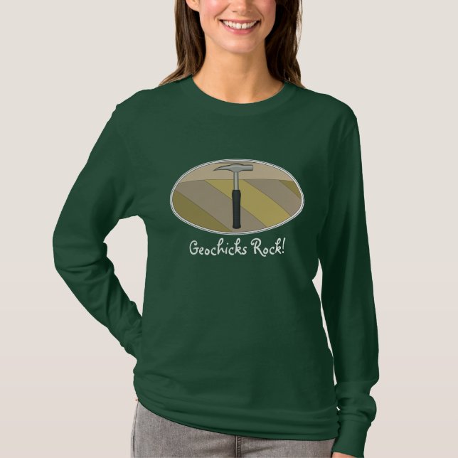 T-shirt Les Geochicks roulent ! Géologie (Devant)