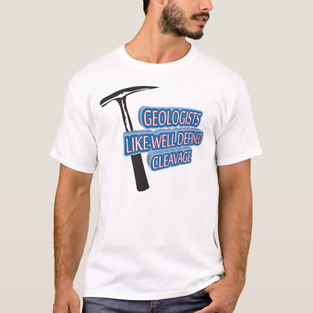 T-shirt Les géologues aiment le décolleté bien défini (Devant)