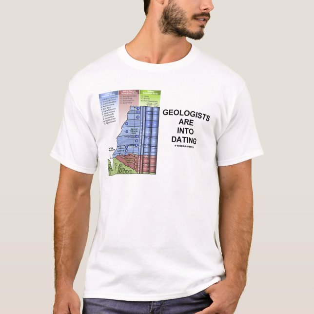 T-shirt Les géologues sont dans la datation (l'humour (Devant)