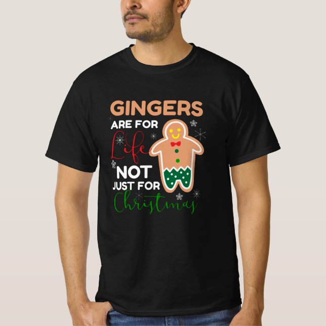 T-shirt Les Gingers sont pour la vie Noël présent (Devant)