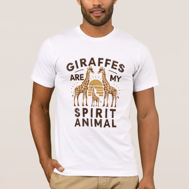 T-shirt Les girafes sont mon esprit animal (Devant)