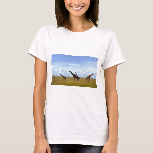 T-shirt Les Giraffes du Parc National de Nairobi (Devant)
