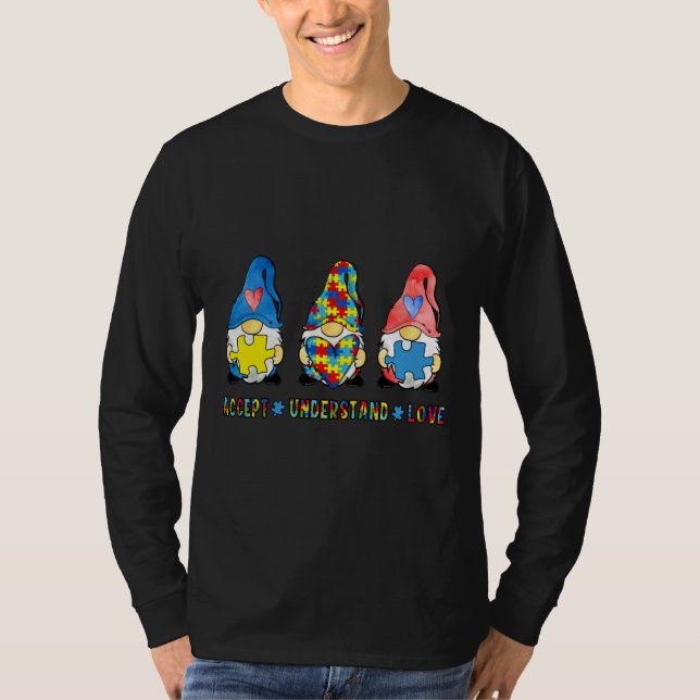 T-shirt Les Gnomes Acceptent Comprendre La Sensibilisation (Devant)