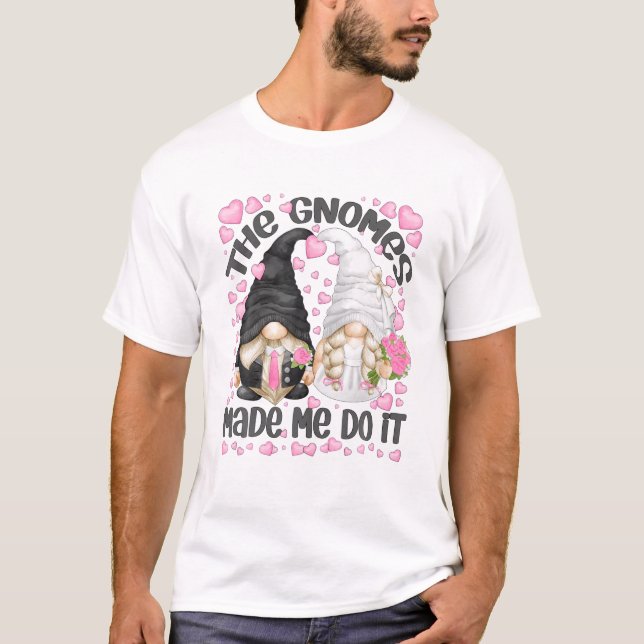 T-shirt Les Gnomes M'Ont Fait Le Faire Pour Les Femmes Drô (Devant)