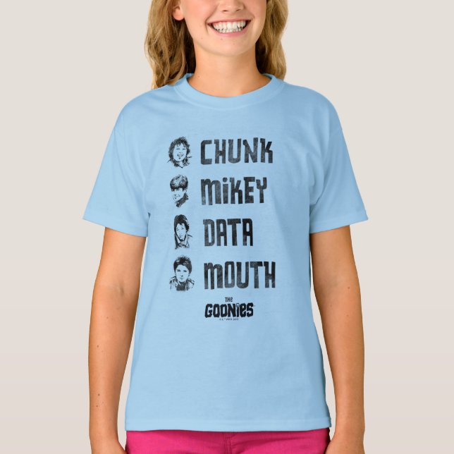 T-shirt Les Goonies | Couche, Mikey, Données, Bouche (Devant)