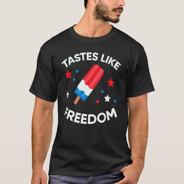 T-shirt Les goûts comme la liberté Popsicle Juillet 4 (Devant)