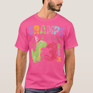 T-shirt Les Grampes Des Trois Rex 3E Anniversaire Dinosaur