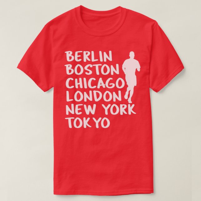T-shirt Les grandes villes du Marathon (Design devant)