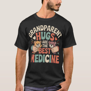 T-shirt Les Grandparent Hugs Sont La Meilleure Médecine