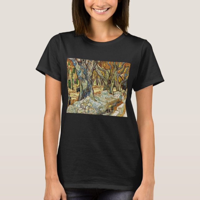 T-shirt Les Grands Arbres À Avion De Vincent Van Gogh (Devant)
