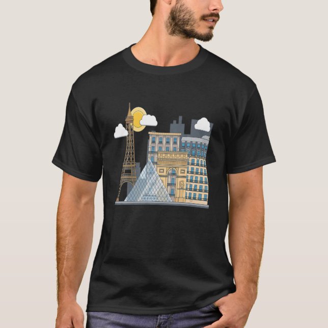 T-shirt Les Grands Bâtiments De Paris - La Tour Eiffel - (Devant)