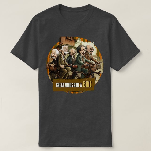 T-shirt Les grands esprits font du vélo 1 (Design devant)