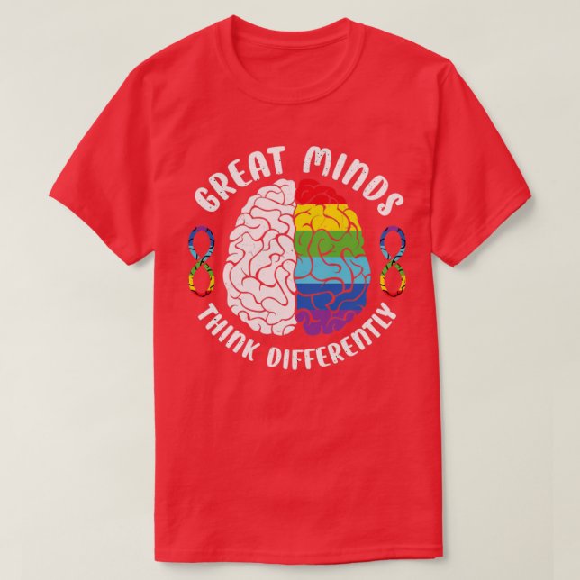 T-shirt Les grands esprits pensent différemment1 (Design devant)