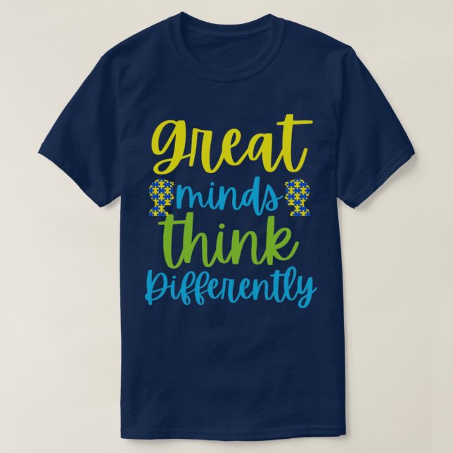 T-shirt Les grands esprits pensent différemment Sensibilis (Design devant)