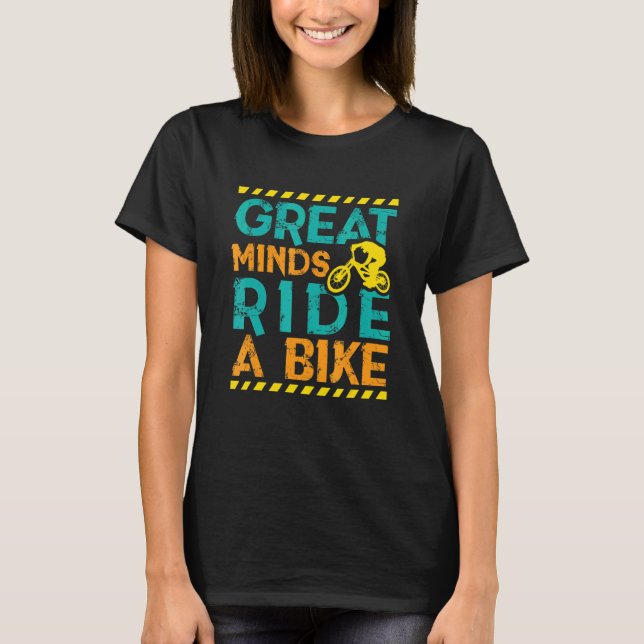 T-shirt Les Grands Esprits Se Rendre À Vélo (Devant)