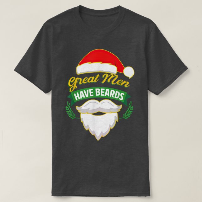 T-shirt Les grands hommes ont des ours Père Noël (Design devant)