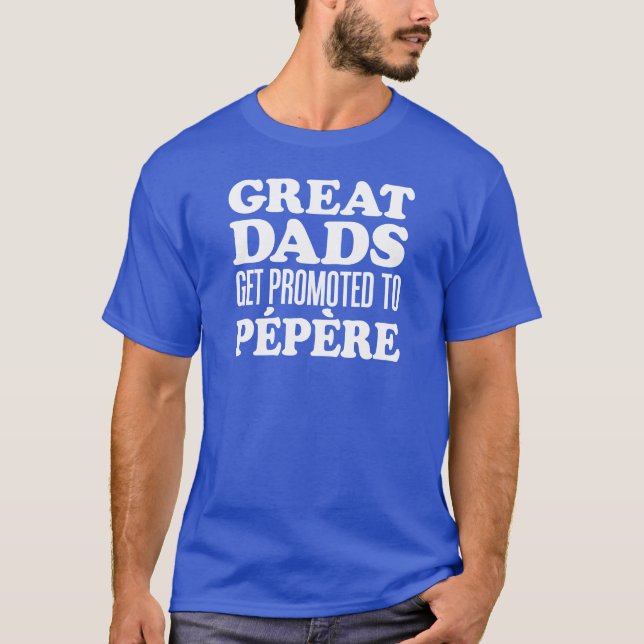 T-shirt Les grands papas ont promu le grand-père de (Devant)