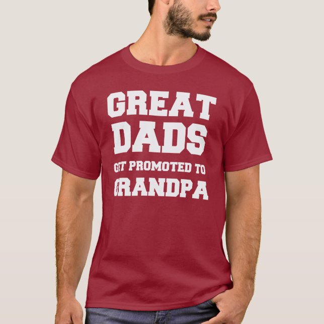 T-shirt Les grands papas sont promus à grand-père (Devant)