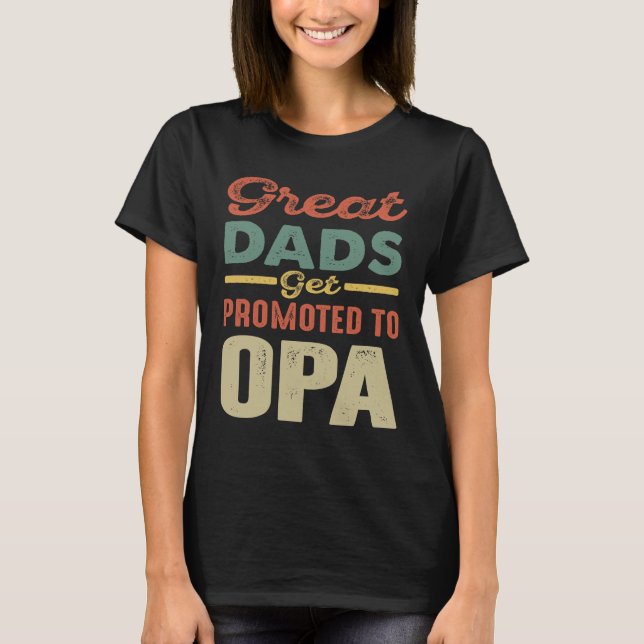 T-shirt Les Grands Pères Sont Promus Aux Cadeaux Opa Homme (Devant)