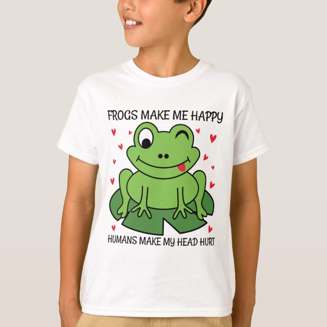 T-shirt Les grenouilles me rendent heureux Les humains me  (Devant)