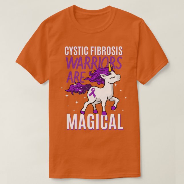 T-shirt Les guerriers de la fibrose kystique sont magiques (Design devant)
