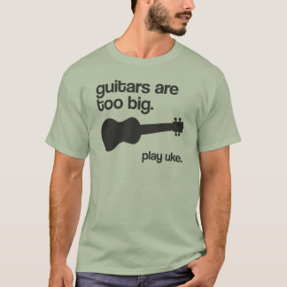 T-shirt Les "guitares sont" conception trop grande