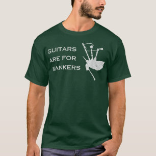 T-shirt Les Guitares Sont Pour Les GuankersFunny Bagpiper