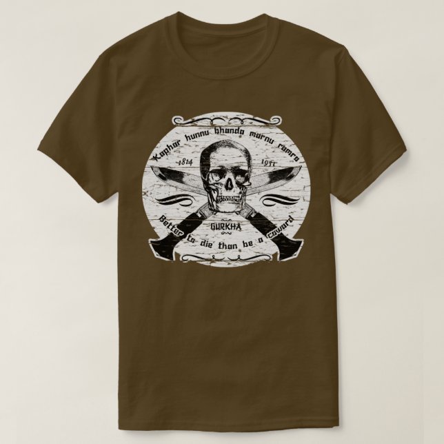 T-shirt Les Gurkhas en détresse (Design devant)